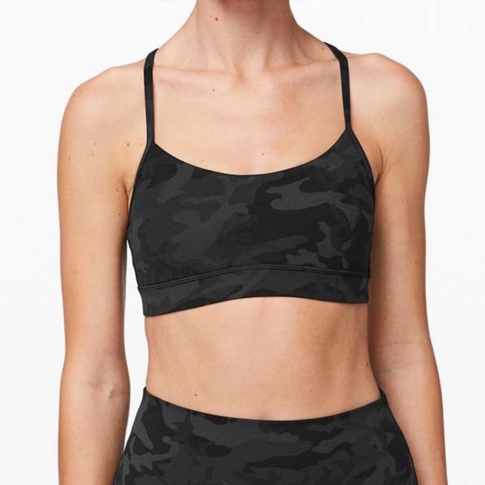 BNWT Lululemon Flow Y Bra Incognito Camo Grey 6